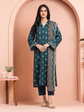 edenrobe Merak Khaddar Unstitched Printed 3Pc Suit EWU24M3-119