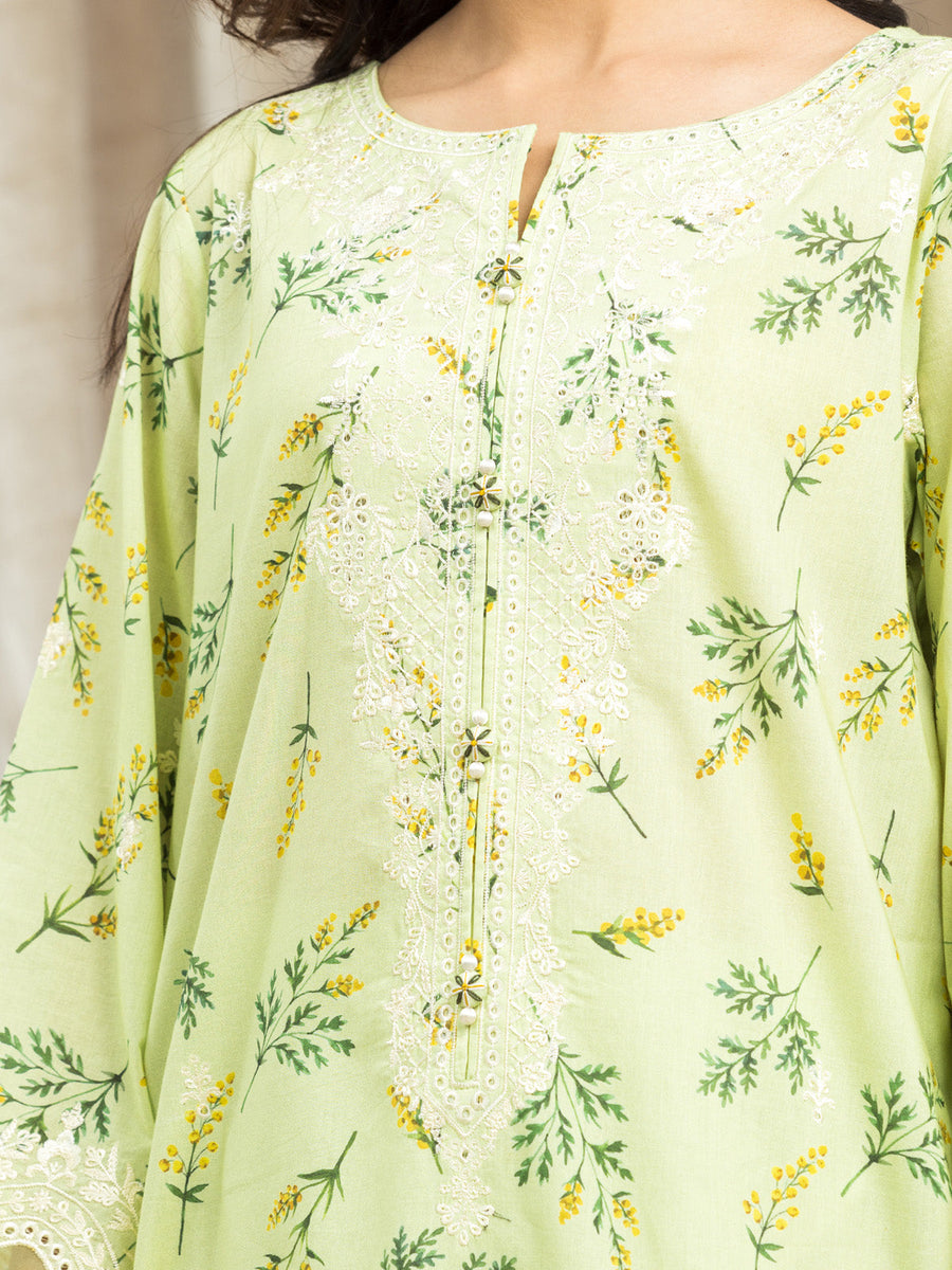 edenrobe Premium Embroidered Lawn Unstitched 3Pc Suit EWU24V1-28600