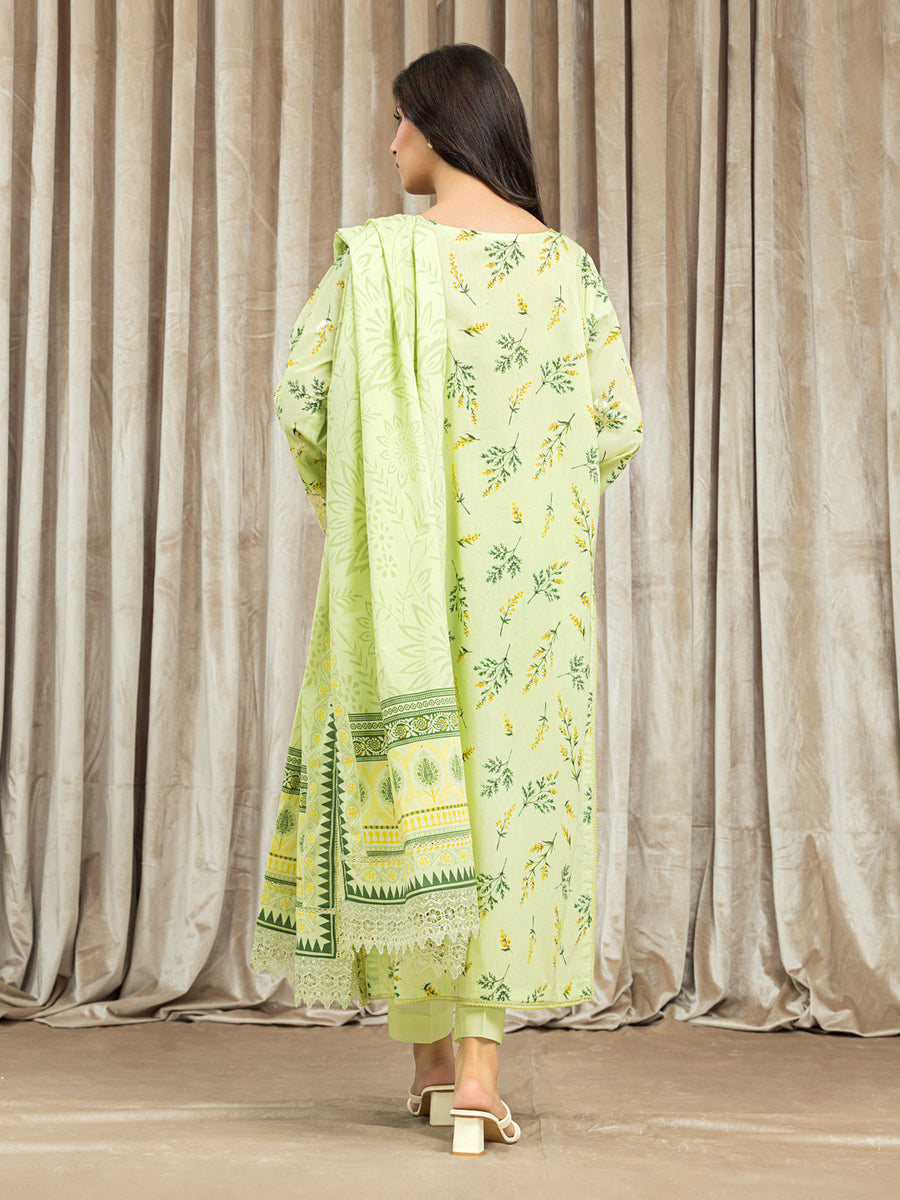 edenrobe Premium Embroidered Lawn Unstitched 3Pc Suit EWU24V1-28600