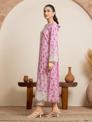 edenrobe Premium Embroidered Lawn Unstitched 3Pc Suit EWU24V1-28608