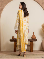 edenrobe Premium Embroidered Lawn Unstitched 3Pc Suit EWU24V1-28609