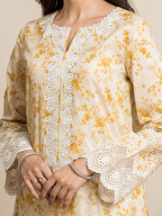 edenrobe Premium Embroidered Lawn Unstitched 3Pc Suit EWU24V1-28609