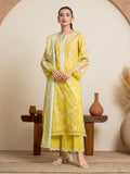 edenrobe Premium Embroidered Lawn Unstitched 3Pc Suit EWU24V1-30037