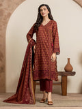 edenrobe Premium Embroidered Lawn Unstitched 3Pc Suit EWU24V1-30038