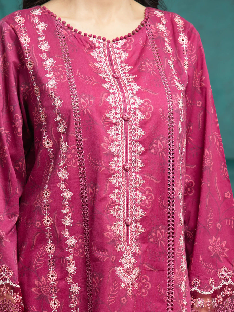 edenrobe Embroidered Khaddar Unstitched 3Pc Suit EWU24V11-30187