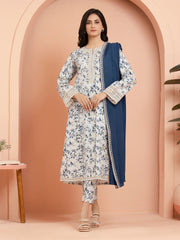 edenrobe Embroidered Khaddar Unstitched 3Pc Suit EWU24V11-30195