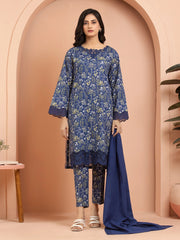 edenrobe Embroidered Khaddar Unstitched 3Pc Suit EWU24V11-30197