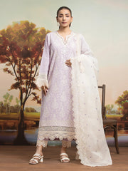 edenrobe Embroidered Khaddar Unstitched 3Pc Suit EWU24V11-30208