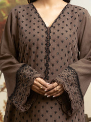 edenrobe Embroidered Khaddar Unstitched 3Pc Suit EWU24V11-30306