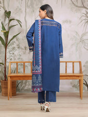 edenrobe Embroidered Khaddar Unstitched 3Pc Suit EWU24V11-30309