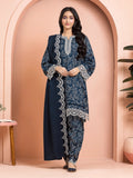 edenrobe Embroidered Marina Unstitched 3Pc Suit EWU24V14-30177