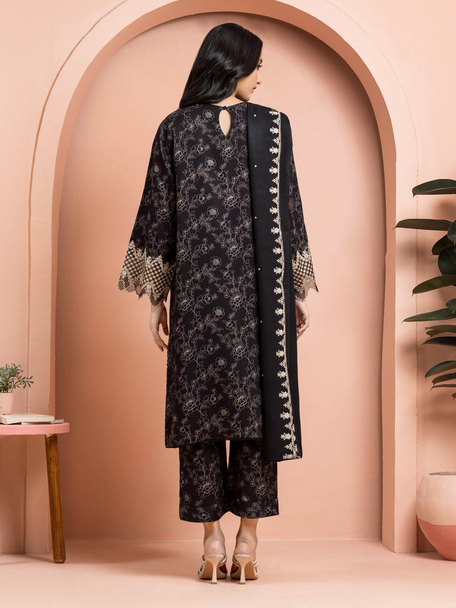 edenrobe Embroidered Marina Unstitched 3Pc Suit EWU24V14-30179