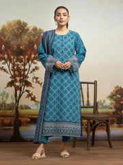 edenrobe Embroidered Marina Unstitched 3Pc Suit EWU24V14-30211