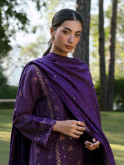 edenrobe Embroidered Marina Unstitched 3Pc Suit EWU24V14-30351