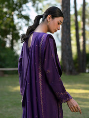 edenrobe Embroidered Marina Unstitched 3Pc Suit EWU24V14-30351