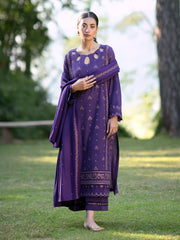 edenrobe Embroidered Marina Unstitched 3Pc Suit EWU24V14-30351