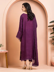 edenrobe Premium Festive Unstitched Raw Silk 3Pc Suit EWU24V16-30015