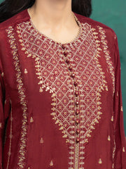 edenrobe Premium Festive Unstitched Raw Silk 3Pc Suit EWU24V16-30287