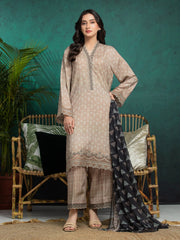 edenrobe Premium Festive Unstitched Raw Silk 3Pc Suit EWU24V16-30370