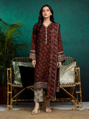 edenrobe Premium Festive Unstitched Raw Silk 3Pc Suit EWU24V16-30373