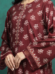 edenrobe Premium Festive Unstitched Raw Silk 3Pc Suit EWU24V16-30376
