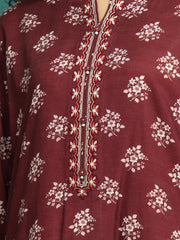 edenrobe Premium Festive Unstitched Raw Silk 3Pc Suit EWU24V16-30376