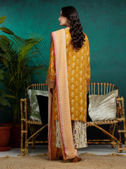 edenrobe Premium Festive Unstitched Raw Silk 3Pc Suit EWU24V16-30377
