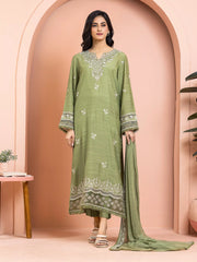 edenrobe Premium Festive Unstitched Raw Silk 3Pc Suit EWU24V18-30018