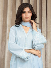 edenrobe Premium Embroidered Cambric Unstitched 3Pc Suit EWU24V2-28619