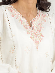 edenrobe Premium Embroidered Cambric Unstitched 3Pc Suit EWU24V2-28623
