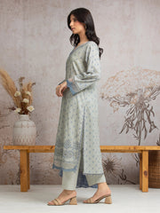 edenrobe Premium Embroidered Cambric Unstitched 3Pc Suit EWU24V2-30025