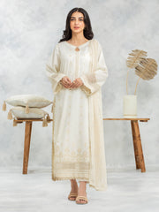 edenrobe Premium Embroidered Cambric Unstitched 3Pc Suit EWU24V2-30106