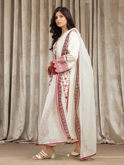 edenrobe Premium Embroidered Cambric Unstitched 3Pc Suit EWU24V2-30111