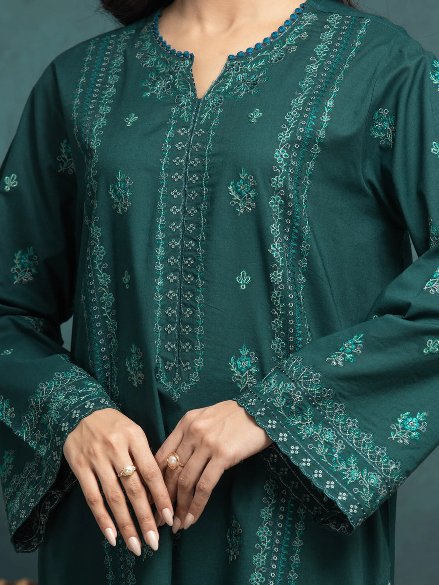 edenrobe Premium Festive Unstitched Cambric 3Pc Suit EWU24V2-31008