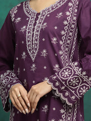 edenrobe Premium Festive Unstitched Cambric 3Pc Suit EWU24V2-31016