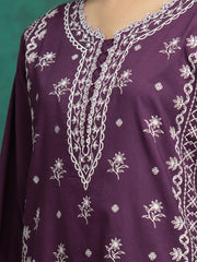 edenrobe Premium Festive Unstitched Cambric 3Pc Suit EWU24V2-31016
