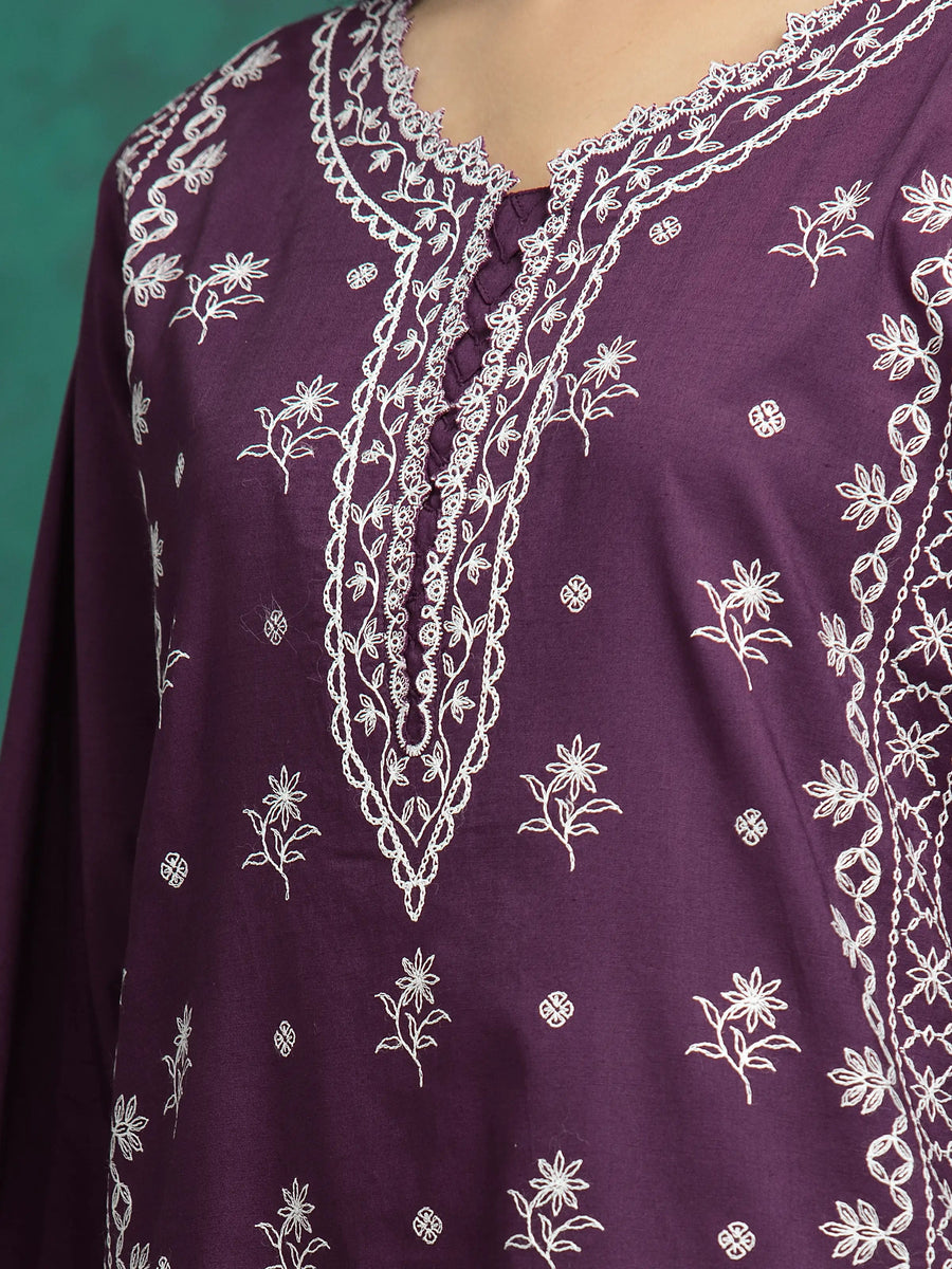edenrobe Premium Festive Unstitched Cambric 3Pc Suit EWU24V2-31016
