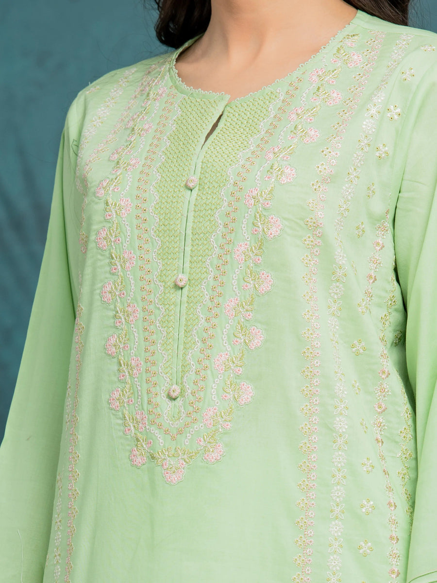 edenrobe Premium Festive Unstitched Cambric 3Pc Suit EWU24V2-31019