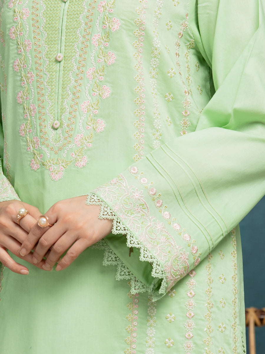 edenrobe Premium Festive Unstitched Cambric 3Pc Suit EWU24V2-31019