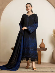 edenrobe Premium Embroidered Jacquard Unstitched 3Pc Suit EWU24V3-26621