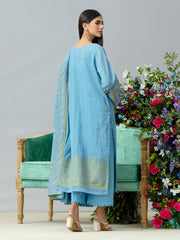 edenrobe Festive Embroidered Jacquard Unstitched 3Pc Suit EWU24V3-26731