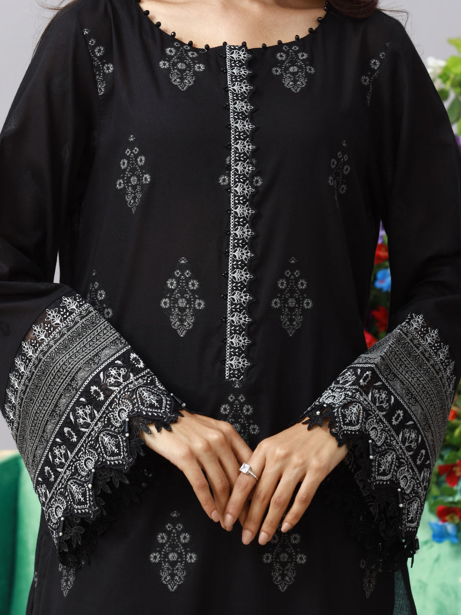 edenrobe Festive Embroidered Jacquard Unstitched 3Pc Suit EWU24V3-26750