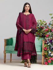 edenrobe Festive Embroidered Jacquard Unstitched 3Pc Suit EWU24V3-26751