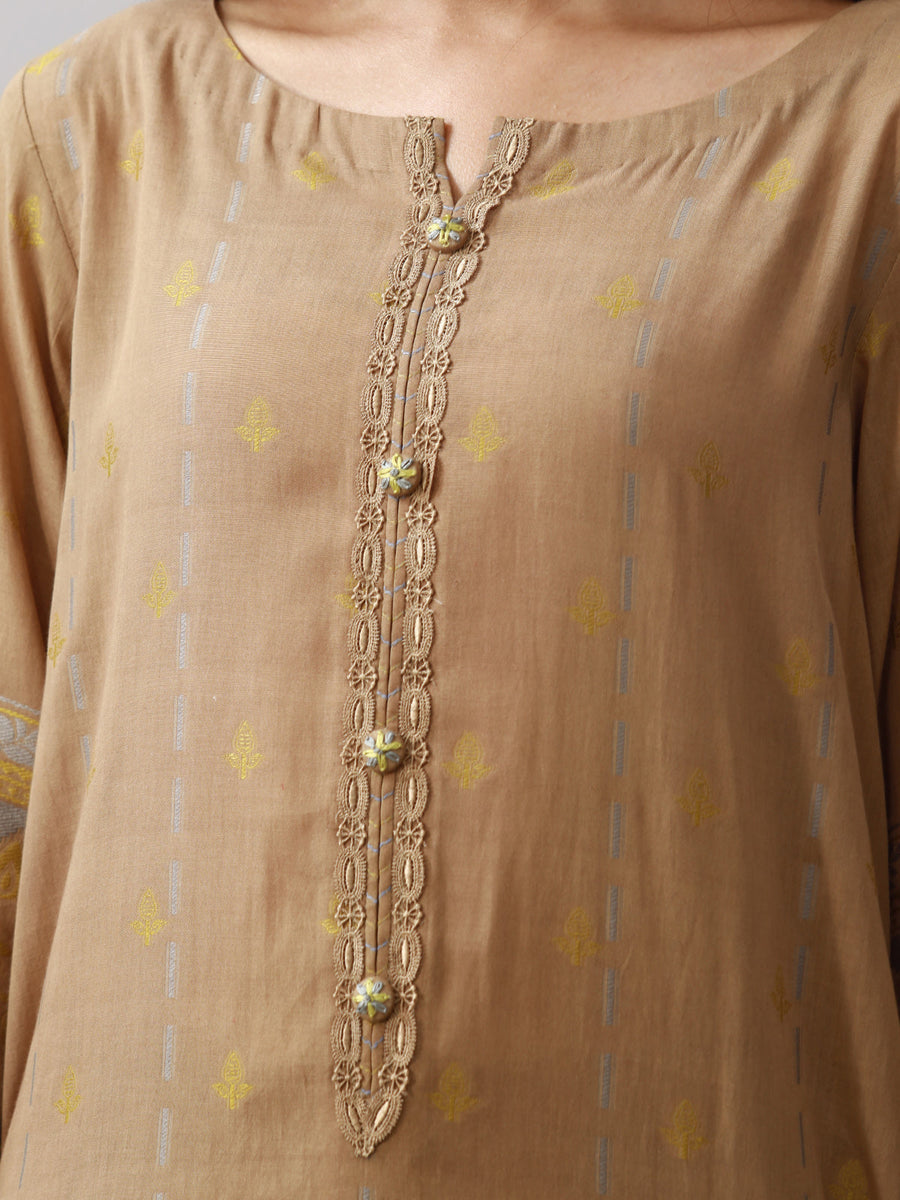 edenrobe Festive Embroidered Jacquard Unstitched 3Pc Suit EWU24V3-26753