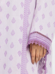 edenrobe Premium Embroidered Jacquard Unstitched 3Pc Suit EWU24V3-30046