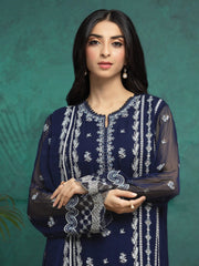 edenrobe Premium Festive Unstitched Chiffon 3Pc Suit EWU24V5-30324