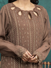 edenrobe Premium Festive Unstitched Chiffon 3Pc Suit EWU24V5-30325
