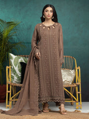 edenrobe Premium Festive Unstitched Chiffon 3Pc Suit EWU24V5-30325