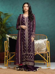 edenrobe Premium Festive Unstitched Chiffon 3Pc Suit EWU24V5-30328