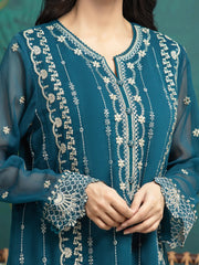 edenrobe Premium Festive Unstitched Chiffon 3Pc Suit EWU24V5-30329